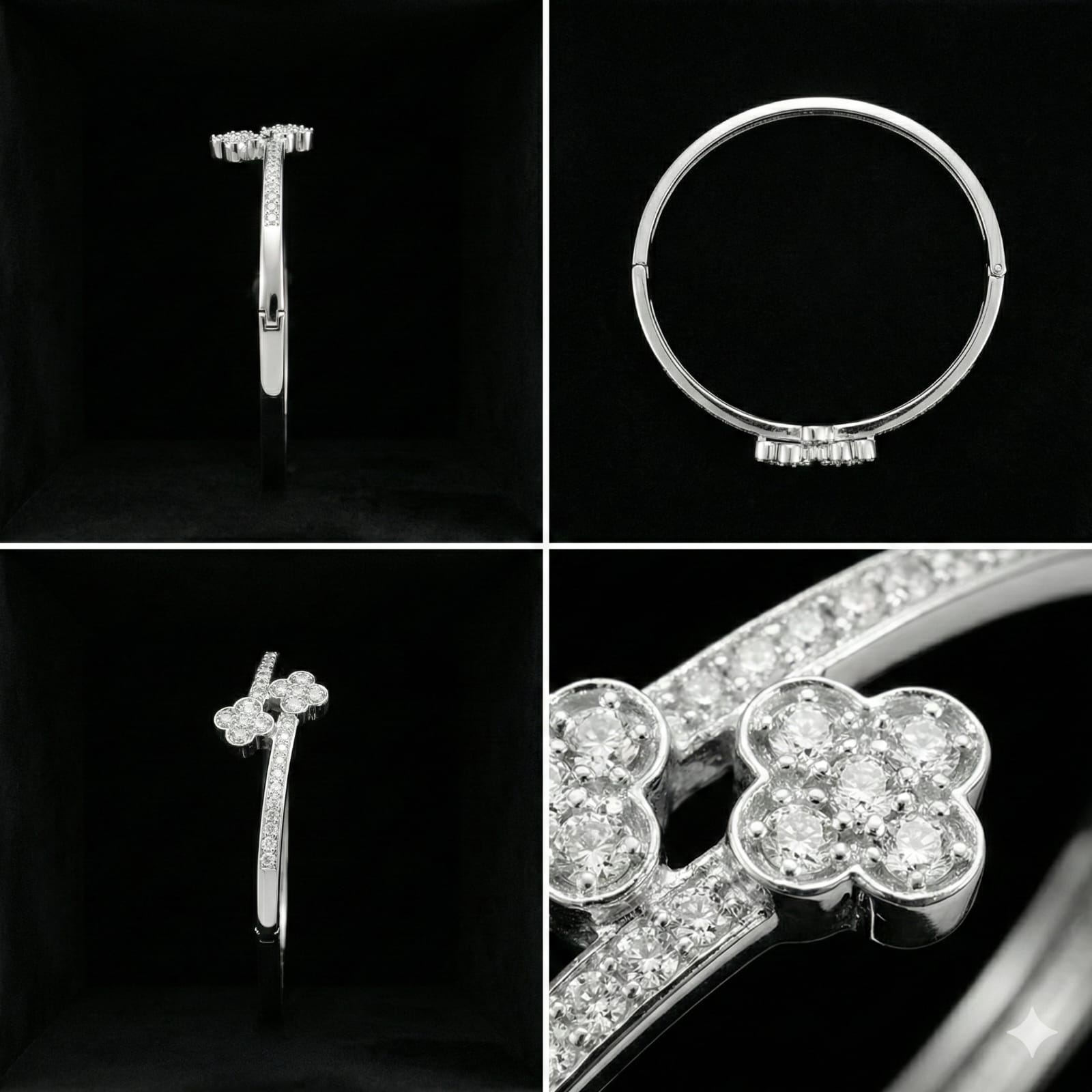 Dual Flower Diamond Bracelet