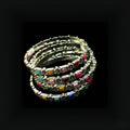 Silver Tribal Bangle Set