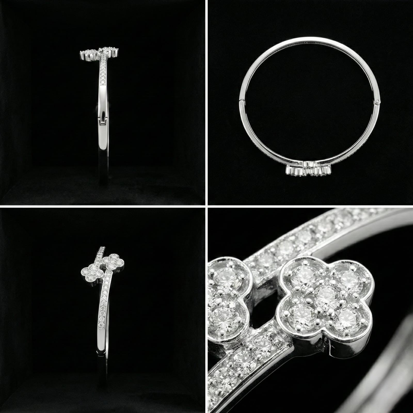 Dual Flower Diamond Bracelet