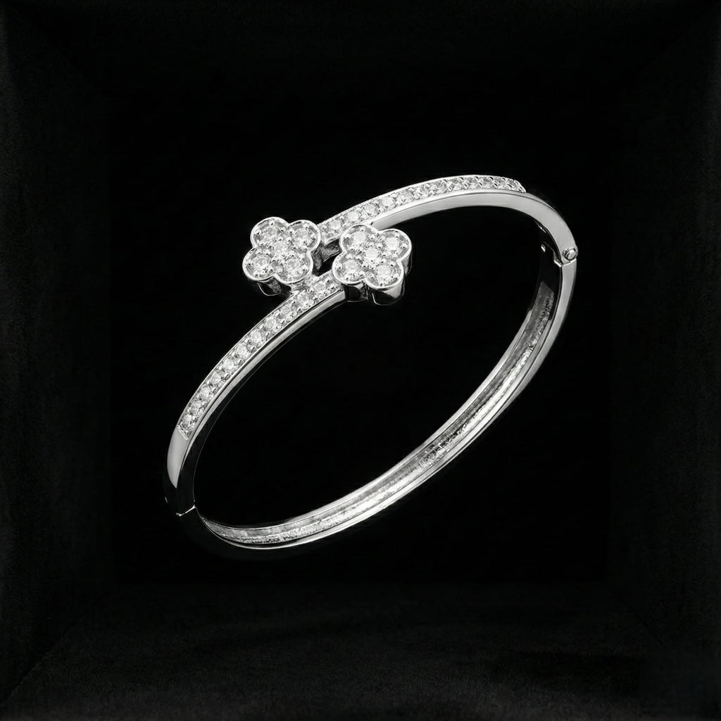 Dual Flower Diamond Bracelet