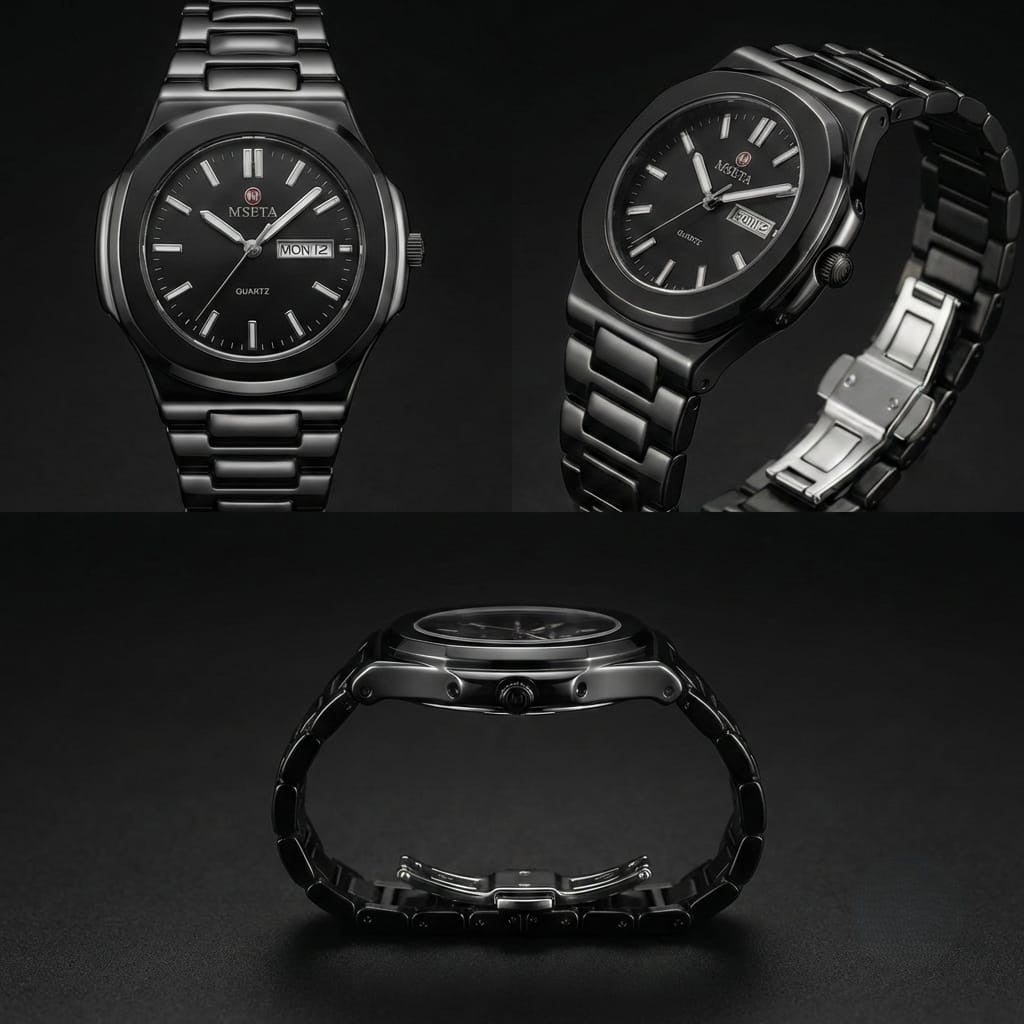MSETA Noir Prestige Day-Date Watch
