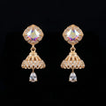 Radiant Crystal Jhumka Drop Earrings