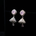 Rose Quartz Jhumka Earrings